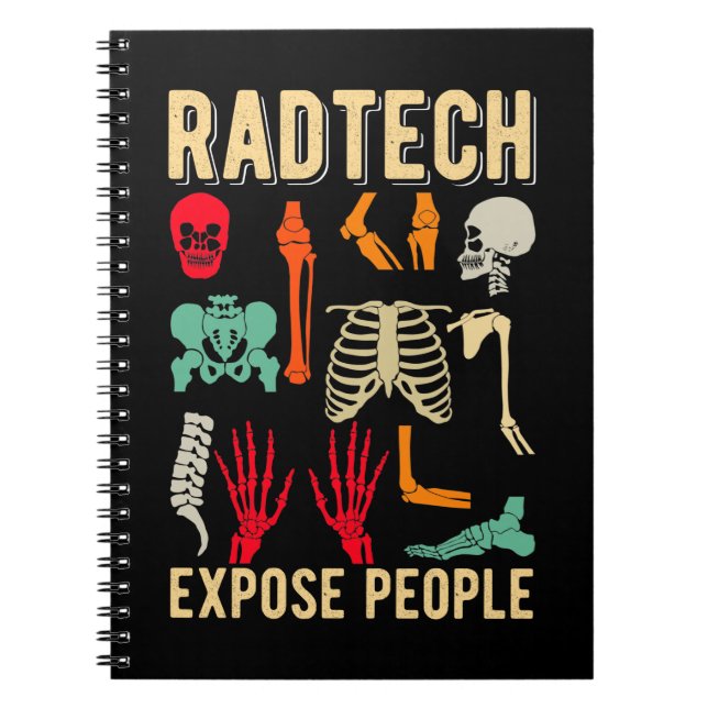 Caderno Espiral Radiologista Skeletons Xray Engraçado Radiologia (Frente)