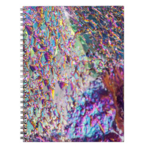 Caderno Espiral Rainbow Aura Crystals