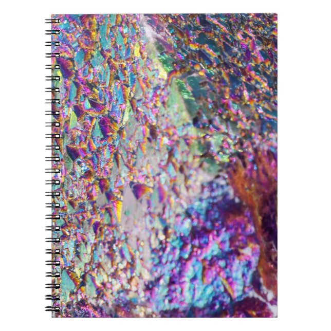 Caderno Espiral Rainbow Aura Crystals (Frente)