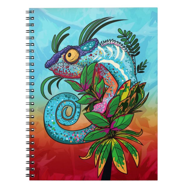 Caderno Espiral Rainbow Chameleon (Frente)