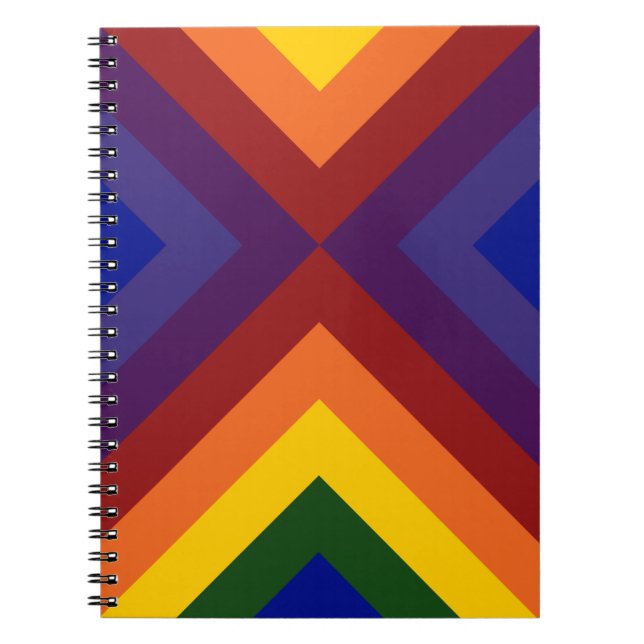 Caderno Espiral Rainbow Chevrons (Frente)