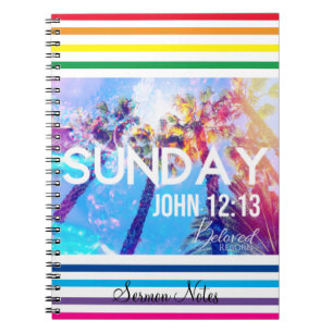 Caderno Espiral Rainbow Christian Sermon Nota Diário