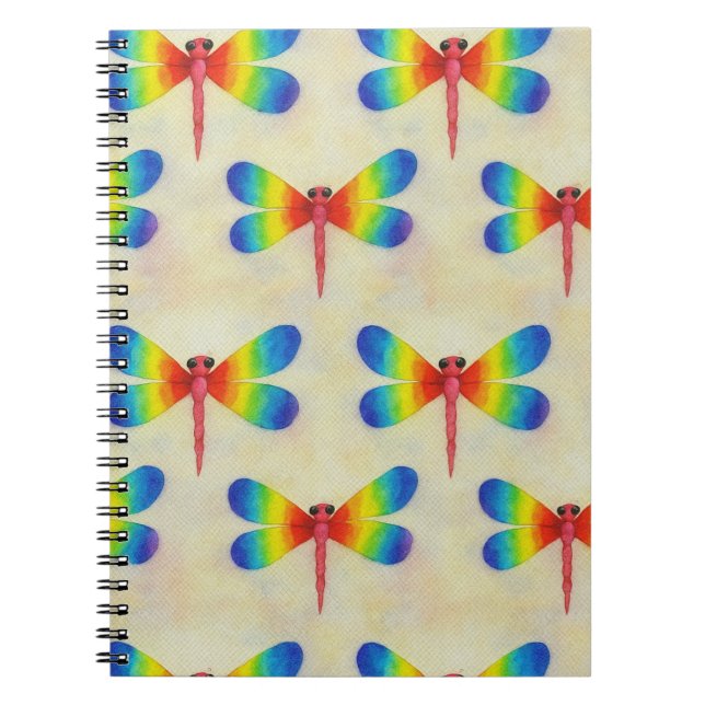 Caderno Espiral Rainbow Dragonfly (Frente)