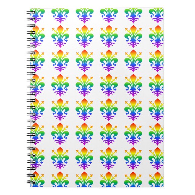 Caderno Espiral Rainbow Fleur-de-lis (Frente)