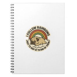Caderno Espiral Rainbow Follower Pug St.Patrick's Day