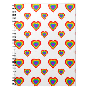 Caderno Espiral Rainbow Heart