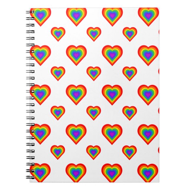 Caderno Espiral Rainbow Heart (Frente)