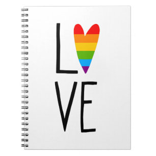 Caderno Espiral Rainbow Love