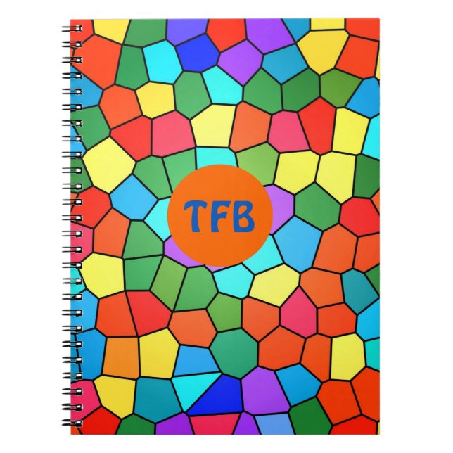 Caderno Espiral Rainbow Mosaico (Frente)