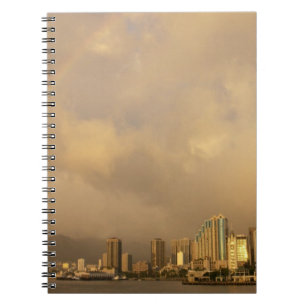 Caderno Espiral Rainbow over Honolulu, Havaí, EUA 3