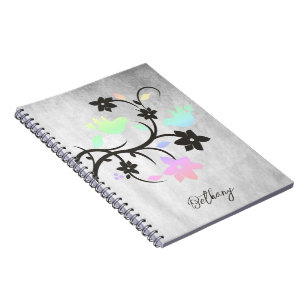 Caderno Espiral Rainbow Pastel Lovebird Personalizado