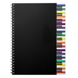 Caderno Espiral Rainbow Piano Keys