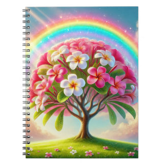 Caderno Espiral Rainbow Plumeria