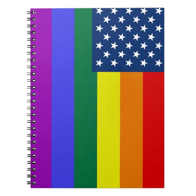 Caderno Espiral Rainbow Pride EUA (Frente)