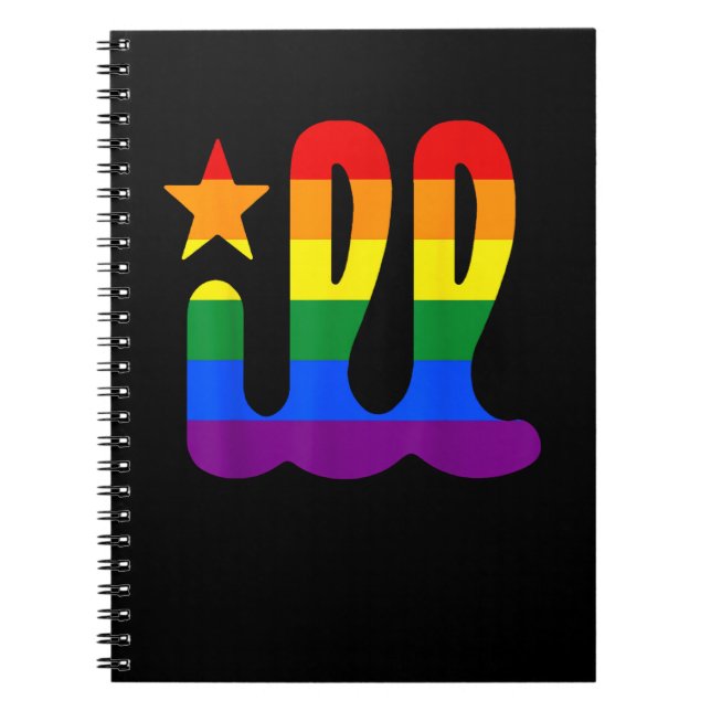 Caderno Espiral Rainbow Pride Love ill Filadélfia Philadelphia Gay (Frente)