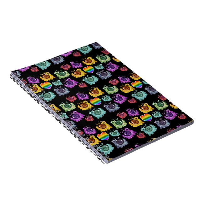 Caderno Espiral Rainbow Snails (Lado Direito)