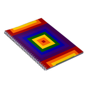 Caderno Espiral Rainbow Squares