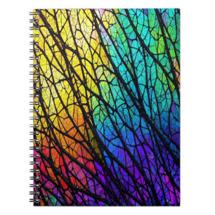 Caderno Espiral Rainbow Twigs