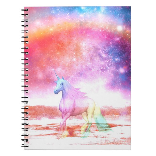Caderno Espiral Rainbow unicorn (Frente)