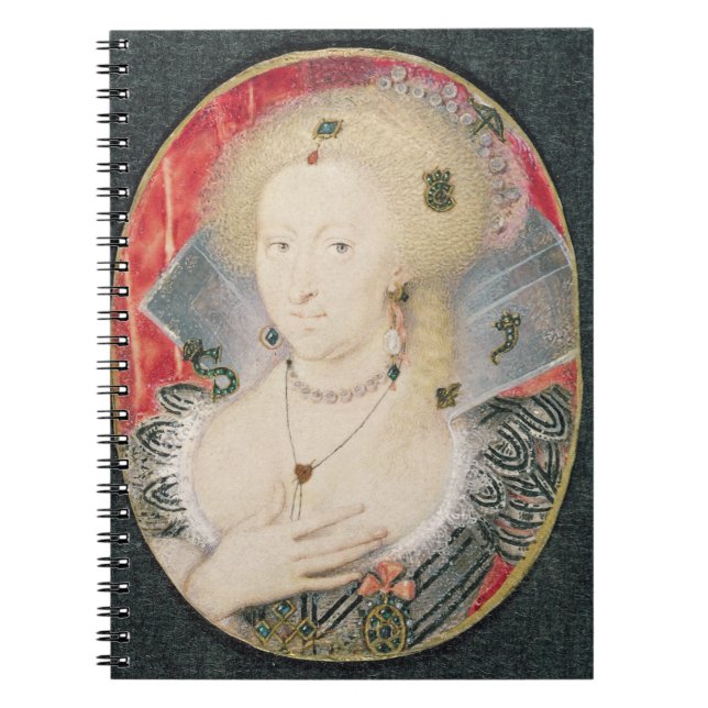 Caderno Espiral Rainha Anne de Dinamarca, diminuto (Frente)