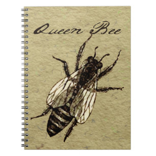 Caderno Espiral Rainha Bee Wildlife Inseto Insetório