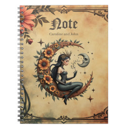 Caderno Espiral Rainha Crescente do Girassol