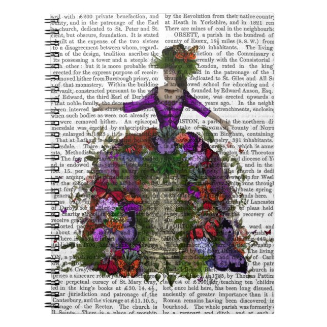 Caderno Espiral Rainha da Casa da Borboleta (Frente)