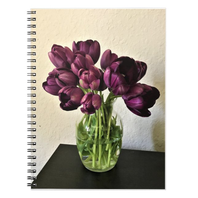 Caderno Espiral Rainha das Tulipas Noturnas (Frente)