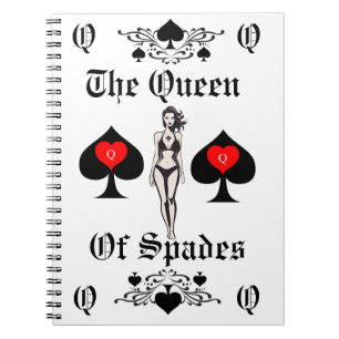 Caderno Espiral Rainha de Espadas Tarot Card Thunder_Cove