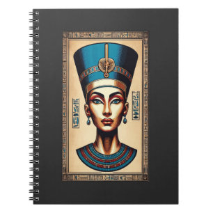 Caderno Espiral Rainha Nefertiti - Beleza Egípcia Eterno