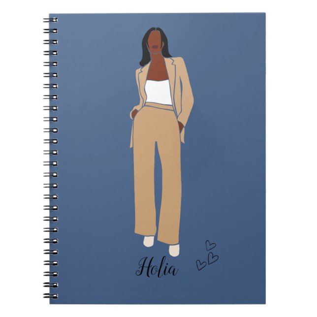 Caderno Espiral Rainha Negra, Melanina Rainha Africana Noteb (Frente)