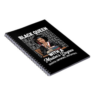 Caderno Espiral Rainha Negra Mestrado Graduação Educada