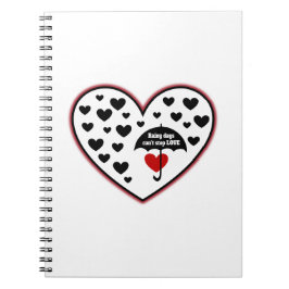 Caderno Espiral Rainy Days não pode parar o amor