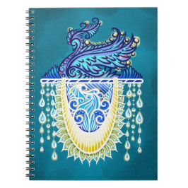 Caderno Espiral Raio de Peacock Real