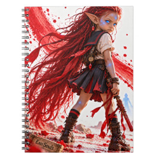 Caderno Espiral Raiva / Pequeno Lutador / Cereja Vermelha
