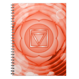 Caderno Espiral Raiz Vermelha Elegante Chakra Chi Zen Espiritual