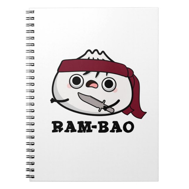 Caderno Espiral Ram-bao Soldado Engraçado Dimsun Pun (Frente)