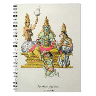 Caderno Espiral Rama, gravado por du Bouisi (litho da cor)
