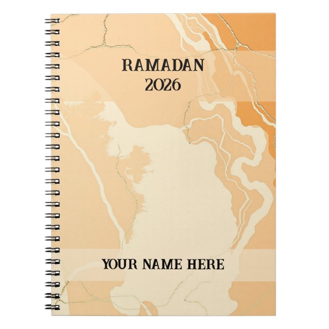 Caderno Espiral Ramadão Terracota Boho (Frente)