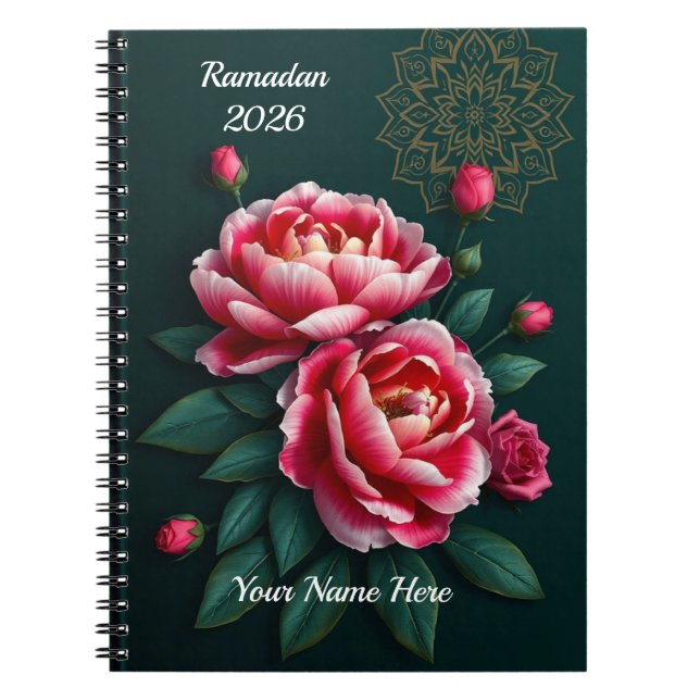 Caderno Espiral Ramadão Verde Esmeralda (Frente)