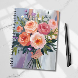 Caderno Espiral Ramalhete de Noiva de Flores Silvestres | Floral C