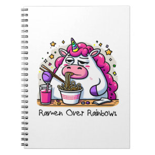 Caderno Espiral Ramen de Comida Unicorn