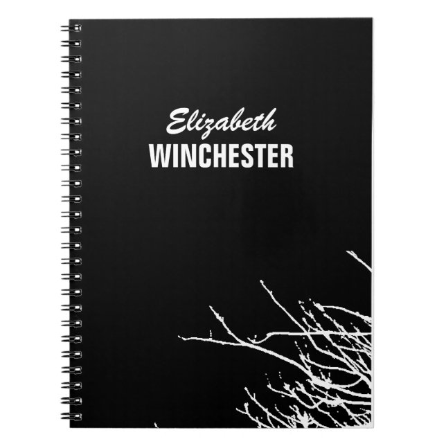 Caderno Espiral Ramificações brancas (Frente)