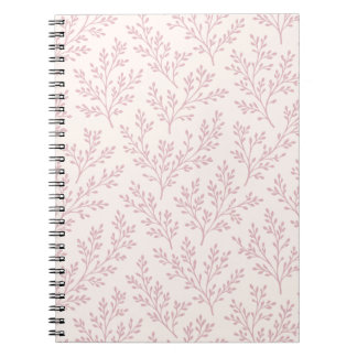 Caderno Espiral Raminhos da Floresta Rosa Suave - Neutro