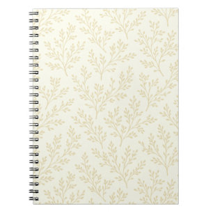 Caderno Espiral Raminhos da Floresta Trigo Dourado - Neutro