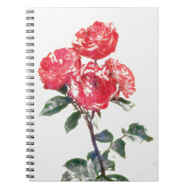 Caderno Espiral Ramo de Rosas Vermelhas do Jardim da Gertie
