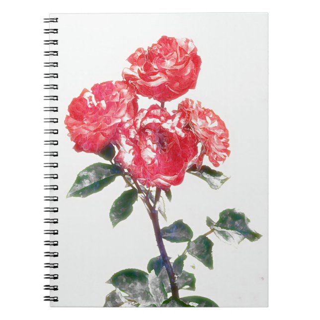 Caderno Espiral Ramo de Rosas Vermelhas do Jardim da Gertie (Frente)