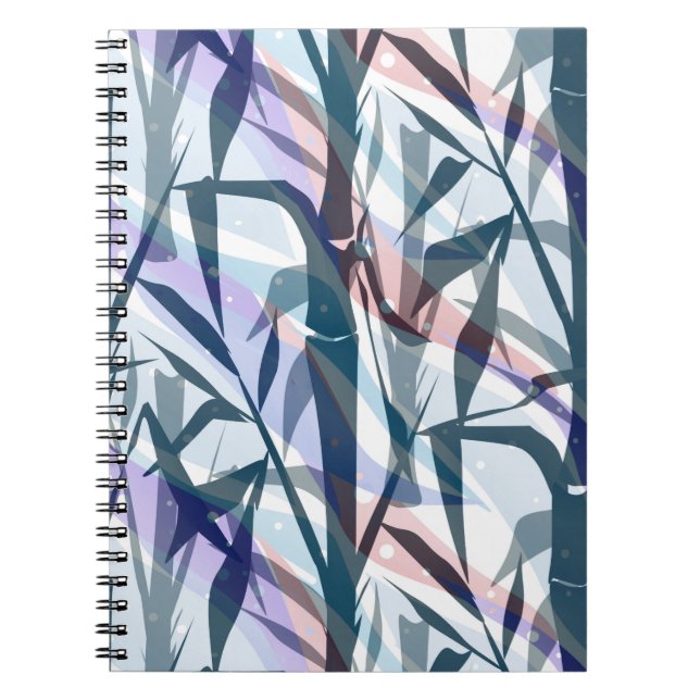 Caderno Espiral Ramos de bambu. (Frente)