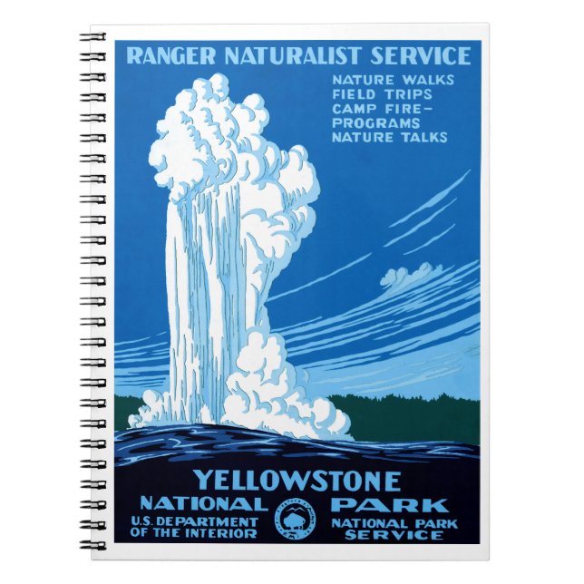 Caderno Espiral Ranger Naturalist Service ~ Yellowstone (Frente)