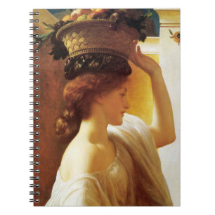 Caderno Espiral Rapariga com cesta de Fruta (por Frederic Leighton